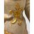 Winged angel in carved and gilded wood. Siena, 18th century. H 136 cm