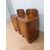 Pair of original Art Deco bedside tables in blond walnut and burr walnut, 1930-40