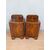 Pair of original Art Deco bedside tables in blond walnut and burr walnut, 1930-40
