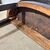 Antique Louis XVI half-moon console/table from the late 1700s, black lacquered, Siena. Measurements: 89 x 34 cm, height 71 cm.