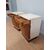 Pair of large original Art Deco walnut and parchment bedside tables, 1930-40 Pair of large original Art Deco walnut and parchment bedside tables, 1930-40