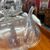 Antique 18th-century blown glass holy water pitcher. Dimensions H 32 W 23.