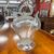 Antique 18th-century blown glass holy water pitcher. Dimensions H 32 W 23.