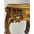 Carved and gilded wooden pedestal table. Lombardy, mid-19th century