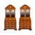 Pair of finely inlaid wooden trumeaux. Veneto, 18th century.