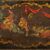 Lacquered and painted wooden tray. Venice, 18th century.