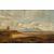 English painter (late 19th century) - Romantic landscape with fisherman at the lake.