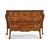 Serpentine chest of drawers veneered in walnut and walnut burl. Venetian, 18th century.