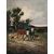 European painter (late 19th century) - Landscape with cows and a flock of sheep.