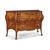 Serpentine chest of drawers veneered in walnut and walnut burl. Venetian, 18th century.