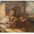 Italian painter (17th-18th century) - Franciscan friar pilgrim seated writing (preparatory sketch).