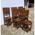 Six friar chairs in solid walnut. Friuli, 17th century.