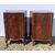 Pair of walnut and carob veneered bedside tables. Venice, mid 18th century.