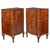 Pair of walnut and carob veneered bedside tables. Venice, mid 18th century.