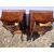 Pair of walnut and carob veneered bedside tables. Venice, mid 18th century.