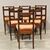 Antique set of 6 Carlo X inlaid walnut chairs - Italy 19th century