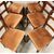 Antique set of 6 Carlo X inlaid walnut chairs - Italy 19th century