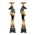 Pair of carved, gilded and painted wooden sculptures - Moorish vase holders. Venice, 18th century.