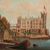 Italian painter (early 20th century) - Trieste, view of Miramare Castle with the Italian flag.