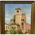 Venetian painter (19th century) - Venice, view of the Campiello del le Chiovere towards the church of S. Rocco and the bell tower of S. Maria Gloriosa dei Frari.