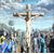 "Crucifixion of Christ" oil on panel