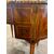Oval writing desk veneered in walnut and bois de rose - Italy, Louis XVI period.