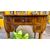 Oval writing desk veneered in walnut and bois de rose - Italy, Louis XVI period.