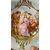 Hand-painted porcelain plate with neoclassical scene of Europe, late 19th century