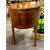 Oval writing desk veneered in walnut and bois de rose - Italy, Louis XVI period.