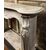 CHM599 - Carrara white marble fireplace, complete with base, 18th/19th century, measures cm L 148 x H 101 x D 40