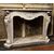 CHM599 - Carrara white marble fireplace, complete with base, 18th/19th century, measures cm L 148 x H 101 x D 40