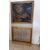 Decorated panel with canvas oil painting and mirror.