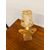 Antico lume porta palme, XVI, in legno e argento meccato, 36x19cm