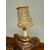 Antico lume porta palme, XVI, in legno e argento meccato, 36x19cm