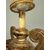 Antico lume porta palme, XVI, in legno e argento meccato, 36x19cm