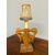 Antico lume porta palme, XVI, in legno e argento meccato, 36x19cm