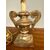 Antique palm-bearing lamp, 16th century, in wood and mecca silver, 36x19cm