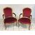 Pair of carved and gilded wooden armchairs. Lombardy, 19th century