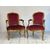 Pair of carved and gilded wooden armchairs. Lombardy, 19th century