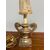 Antique palm-bearing lamp, 16th century, in wood and mecca silver, 36x19cm