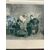 Antique etching '800 Celestino Turletti. Welcome Uncle, 44x32cm