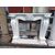 White marble fireplace surround