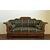 Carved and inlaid walnut wood sofa, Piedmont, early 19th century, Charles X period