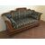 Carved and inlaid walnut wood sofa, Piedmont, early 19th century, Charles X period