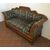 Carved and inlaid walnut wood sofa, Piedmont, early 19th century, Charles X period