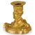Coppia di piccoli candelieri in bronzo dorato, Francia, XIX secolo, stile Luigi XV Coppia di piccoli candelieri in bronzo dorato, Francia, XIX secolo, stile Luigi XV