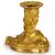 Coppia di piccoli candelieri in bronzo dorato, Francia, XIX secolo, stile Luigi XV Coppia di piccoli candelieri in bronzo dorato, Francia, XIX secolo, stile Luigi XV