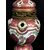 Polychrome porcelain incense burner, decorations and base in gilded bronze, France 19th century