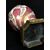 Polychrome porcelain incense burner, decorations and base in gilded bronze, France 19th century