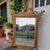 Important wooden mirror from 1850, lacquered and gilded, Venice, with frieze